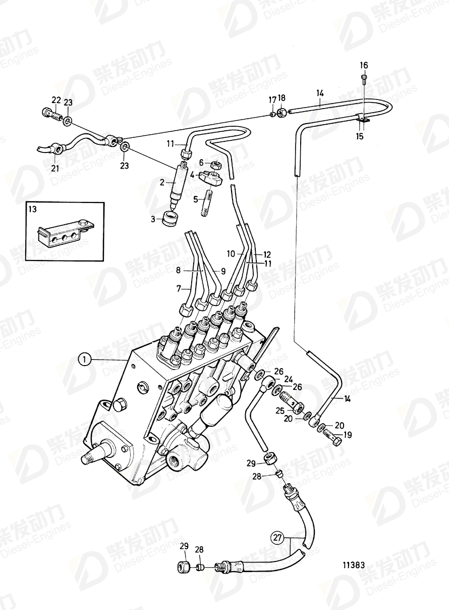 VOLVO Delivery pipe 866861 Drawing